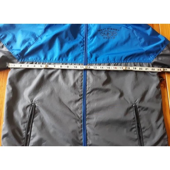 Walt Disney World Full Zip Hoodie Windbreaker Rain Jacket Blue & Gray Size M - Picture 5 of 16